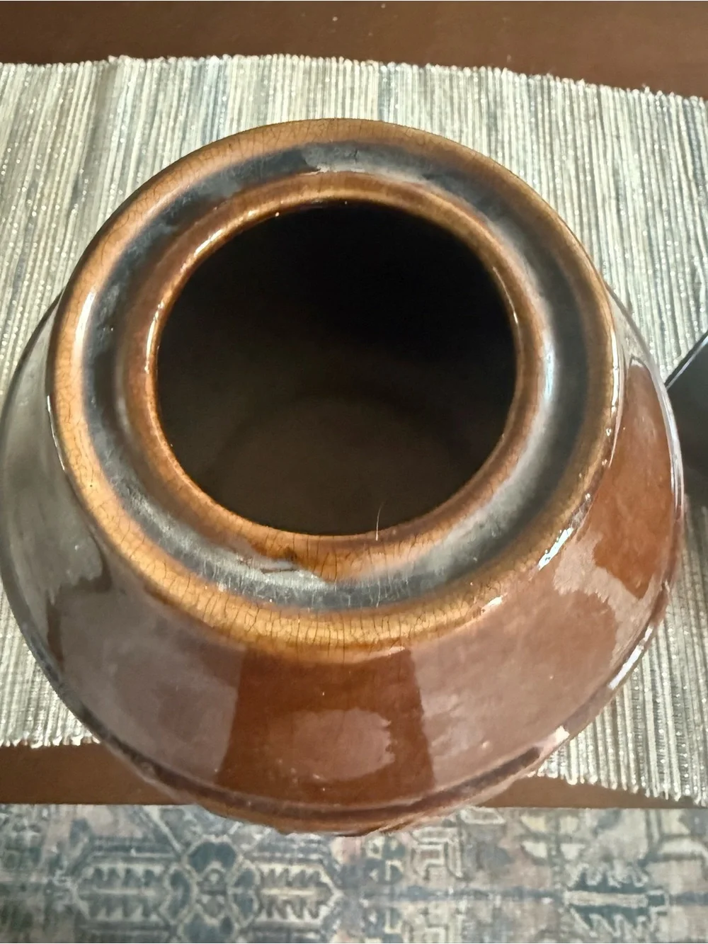 Vintage Glazed Ceramic Outdoor Oil Lantern